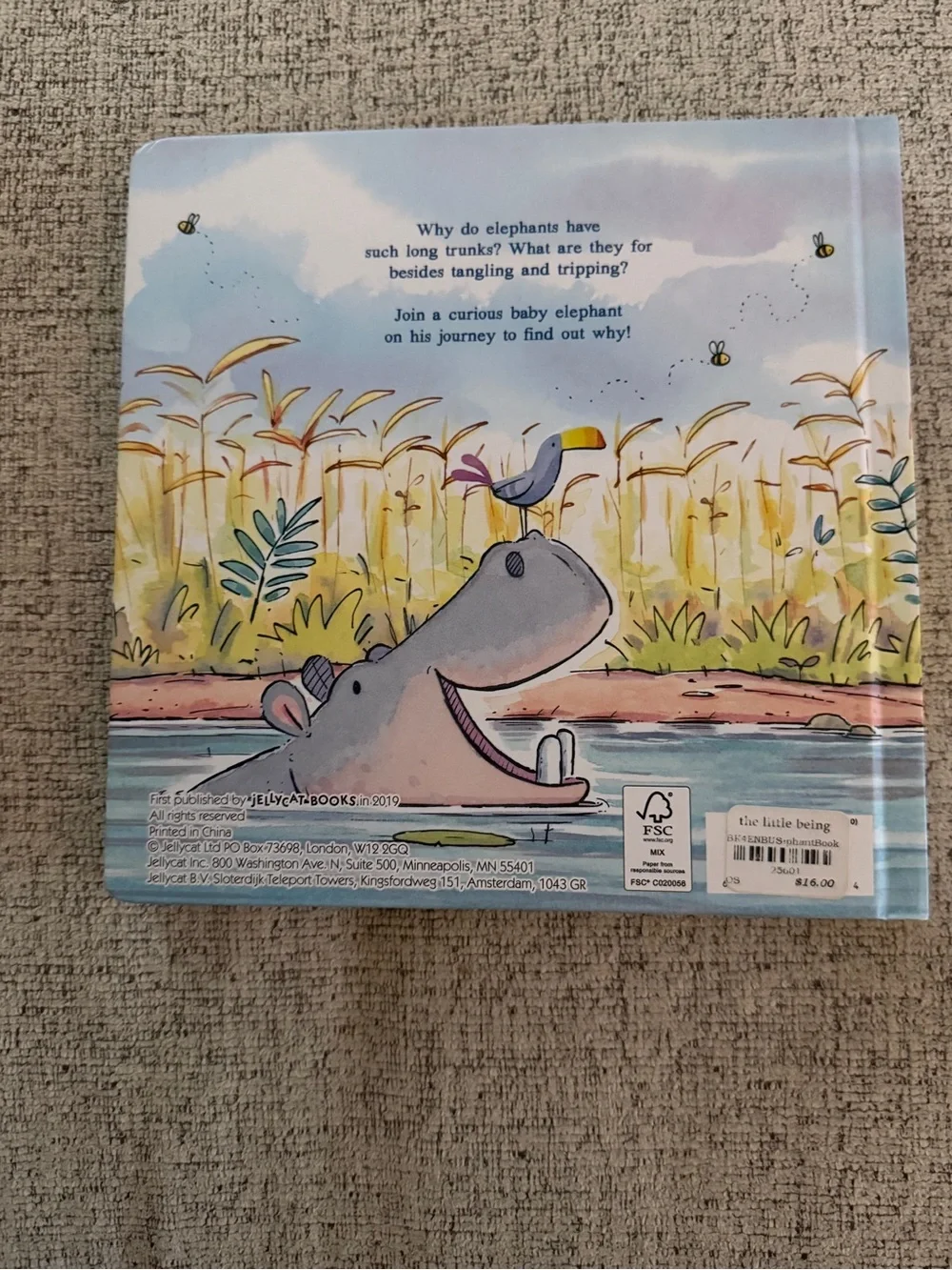 Jellycat “An Elephant Knows Best” Board Book